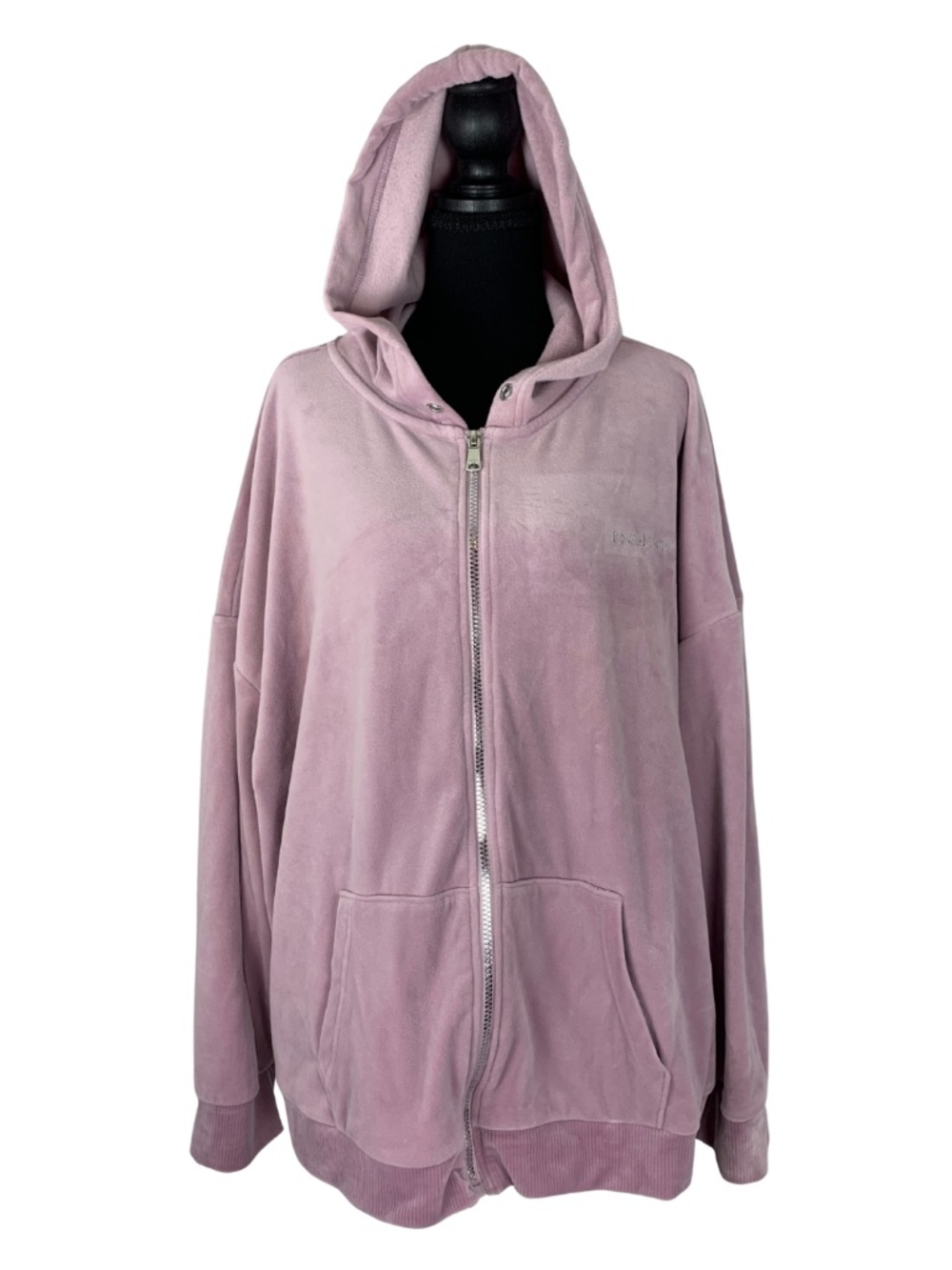 bebe Sport Light Purple Full-Zip Hooded Jacket Women's 3X Y2K Retro Athleisure
